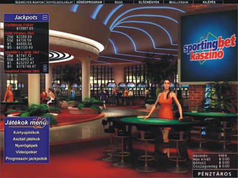 SportingBet SuperVegas Casino +50$ B�nusz, 100$ t�t felett!